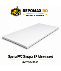 Placa rigida PVC Simopor EP Alb 0.45 g/cm3, 6x2030x3050 mm Placa rigida PVC Simopor EP Alb 0.45 g/cm3, 6x2030x3050 mm